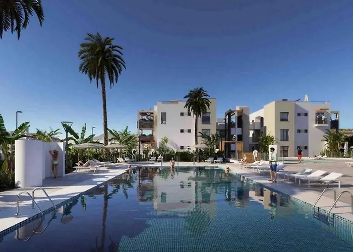 Green View Luxury Appartment In New Complex Pueblo Majorero Next To Golf Course 5 Min Walk From The Beach And Atlantico Shopping Centre In Caleta De Fuste Next To Cassino And Elba Sara Hotel 2 Bedrooms 2 Bathrooms Huge Terace!
